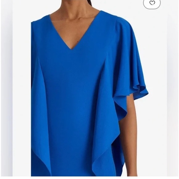 Lauren by Ralph Lauren Georgette Caftan Cocktail Dress sz 2 - Picture 8 of 8